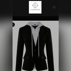 Black Blazer with Gray Hoodie